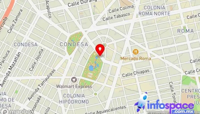 mapa de Base Terminal RTP Servicio de transporte en Cuauhtémoc, Ciudad de México