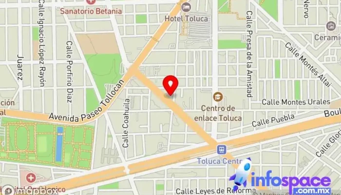 mapa de Base Vikingo A.C Departamento de Transporte en Toluca de Lerdo