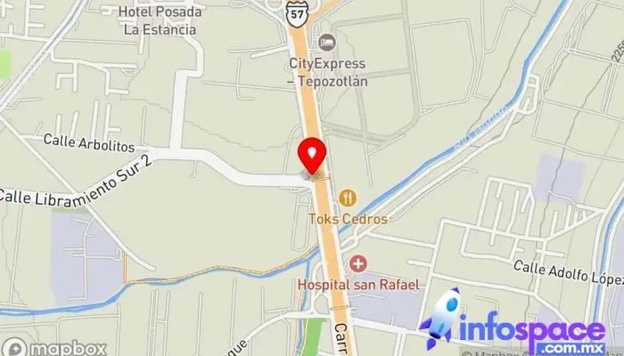 mapa de BBVA Bancomer los Cedros Bus stop en Tepotzotlán