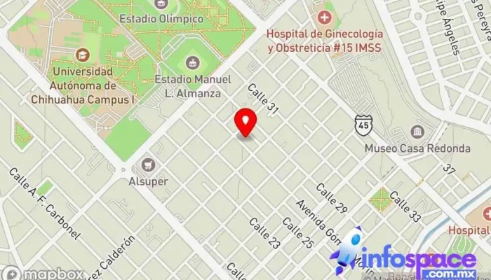 mapa de BIRSA Consultoría Tecnológica Diseñador de sitios web en Chihuahua