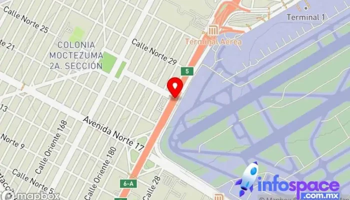 mapa de Blvd. Puerto Aéreo - Frente al Mirador Bus stop en Ciudad de México