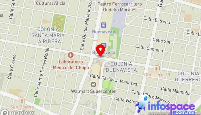 mapa de Buenavista Estación de metro en Ciudad de México