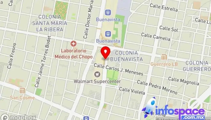 mapa de Buenavista Bus stop en Ciudad de México
