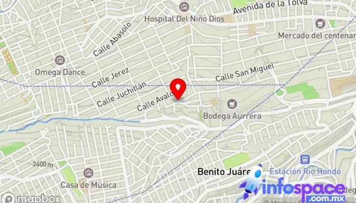 mapa de C. Terminal y C. San Bartolo Bus stop en Naucalpan de Juárez