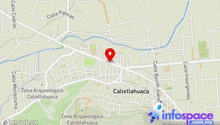 mapa de Calixtlahuaca  en Toluca de Lerdo