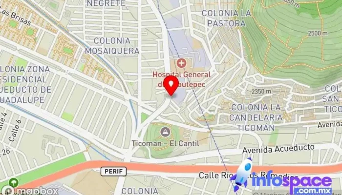 mapa de Calle La Pastora Bus stop en Ciudad de México