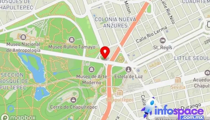 mapa de Caminante Chapultepec Parada para camiones en Miguel Hidalgo, Ciudad de México