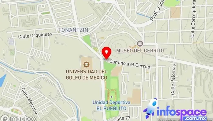 mapa de Camino al Cerrito Zona Arqueologica el Cerrito Bus stop en El Pueblito