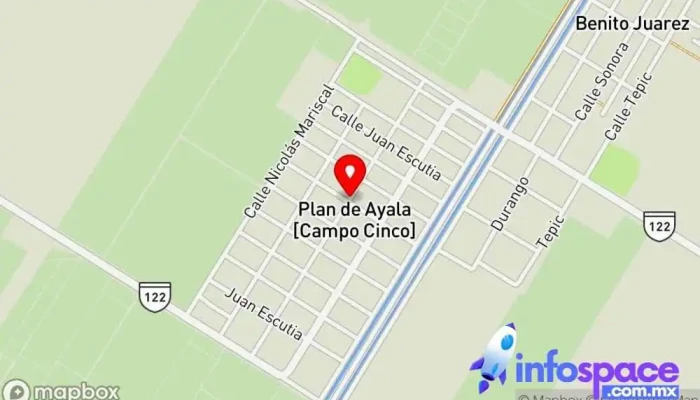 mapa de Campo Cinco Plan de Ayala  en Campo Cinco Plan de Ayala