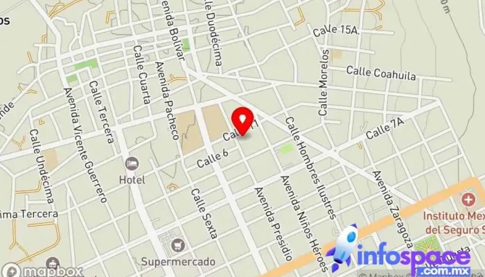 mapa de Canaco Cámara de comercio en Manuel Ojinaga