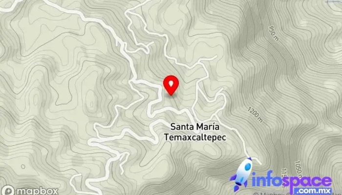 mapa de Cañada de Guadalupe Atracción turística en Santa María Temaxcaltepec