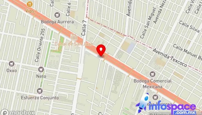 mapa de Canal de San Juan Estación de autobuses en Ciudad de México