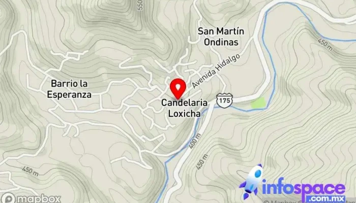 mapa de Candelaria Loxicha  en Oaxaca