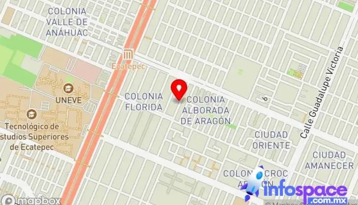 mapa de CAOMI Sistemas Informáticos Empresa de software, Consultora informática, Servicio de comercio electrónico, Empresa de alojamiento web en Ecatepec de Morelos
