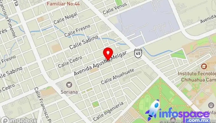 mapa de Capacitación para empresas y Consultoría Andujo Asesor, Asesoría laboral, Consultoría de recursos humanos, Consultora de marketing, Seguridad y salud ocupacional en Chihuahua
