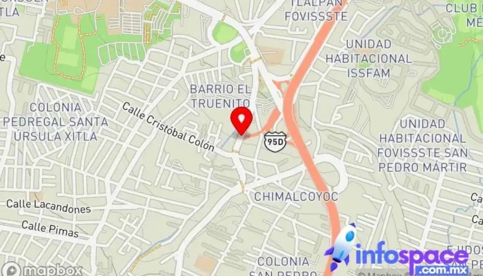 mapa de Carretera Federal a Cuernavaca - La Joya Bus stop en Ciudad de México