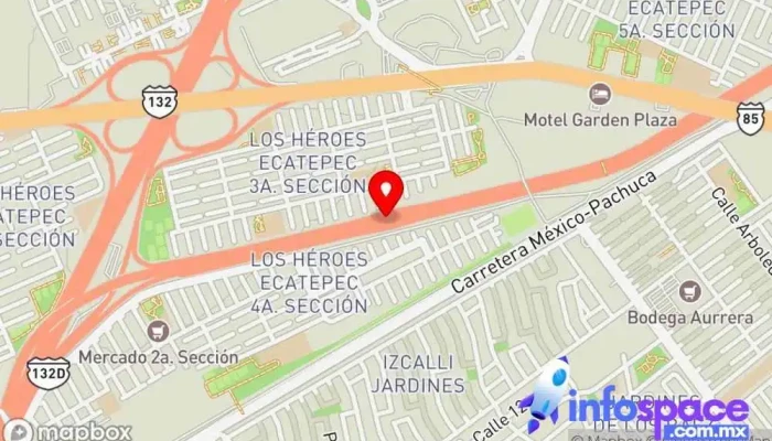 mapa de Caseta de Pirámides - México Peaje en Ecatepec de Morelos