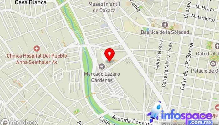 mapa de Central Camionera  en Oaxaca de Juárez