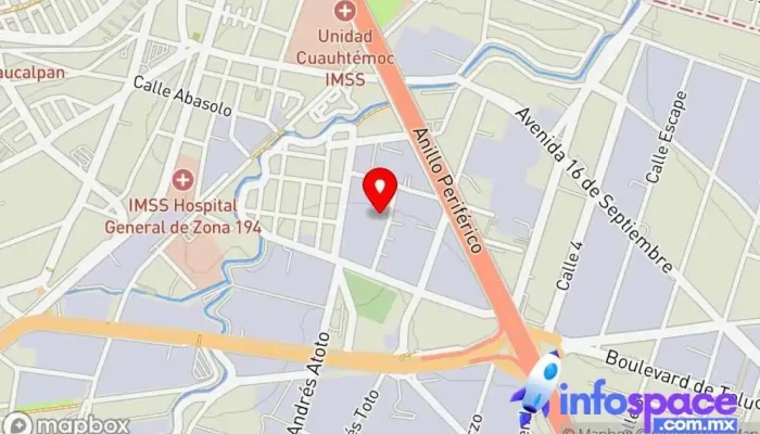mapa de CENTRAL DE AUTOBUS Servicio de transporte en Naucalpan de Juárez