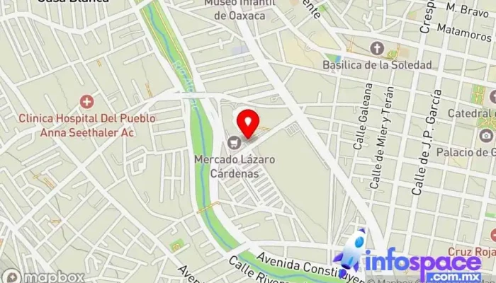 mapa de Central de Autobuses 2a Clase  en Oaxaca de Juárez