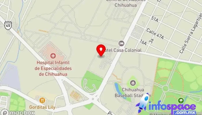 mapa de Central De Autobuses Chihuahua Parada para camiones, Empresa de autobuses en Chihuahua