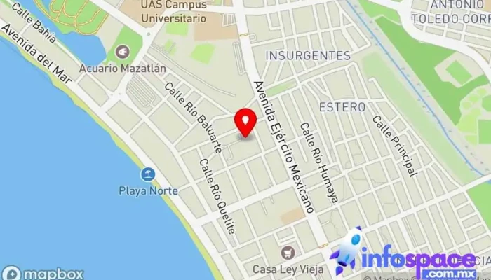 mapa de Central de Autobuses de Mazatlán Agencia expendedora de billetes de autobús en Mazatlán