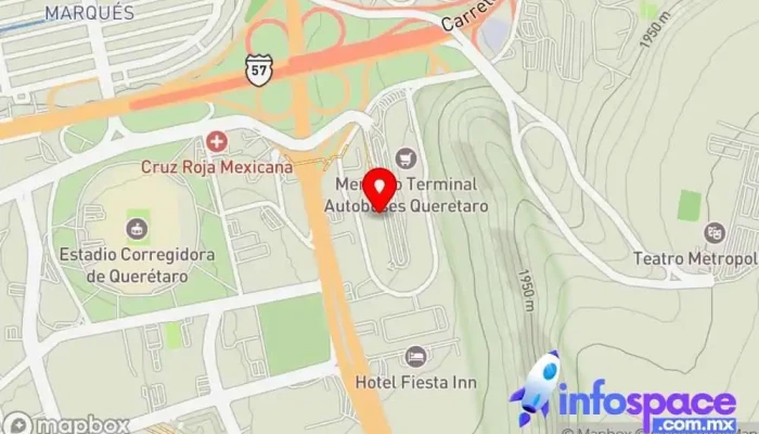mapa de Central de autobuses Queretaro Estación de autobuses, Servicio de transporte en Santiago de Querétaro