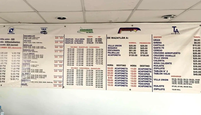 Central de Autobuses Tropicales - Mazatlán