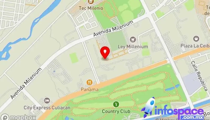mapa de Central Internacional de Autobuses. Estación de autobuses en Culiacán Rosales