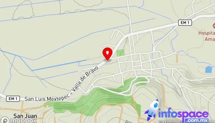 mapa de Centro de Apoyo al Desarrollo Rural Amanalco Programa de salud y bienestar en Amanalco de Becerra