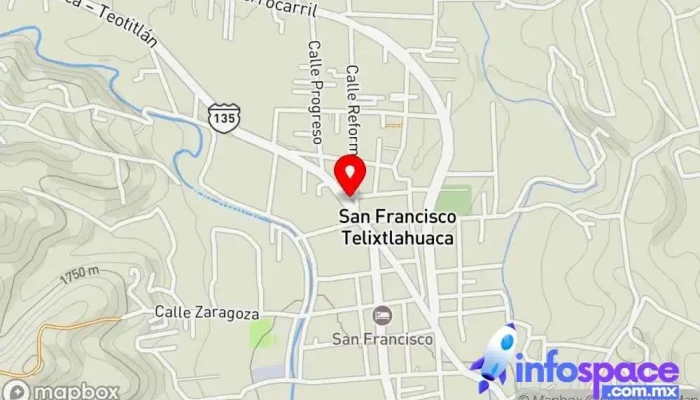 mapa de Centro de apoyo Psicológico y Educativo Centro de recreo en San Francisco Telixtlahuaca