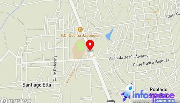 mapa de Centro de Asesoría Faustino G. Olivera (CAFGO) Escuela en Santiago Etla