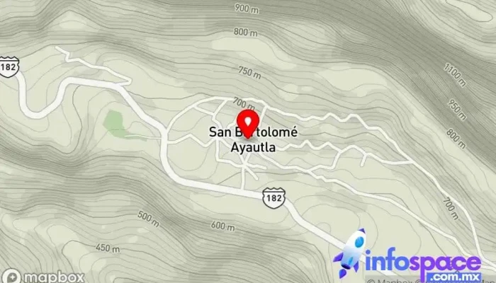 mapa de CENTRO INTEGRADOR DE DESARROLLO Oficina de la Administración en San Bartolomé Ayautla