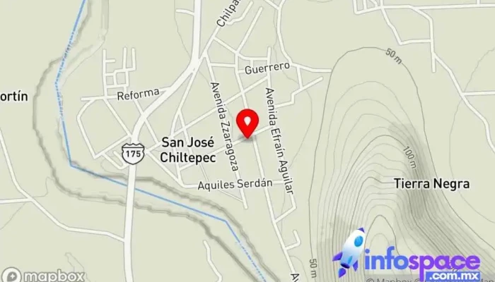 mapa de CENTRO INTEGRADOR DE DESARROLLO SAN JOSE CHILTEPEC Oficina del gobierno federal en San José Chiltepec