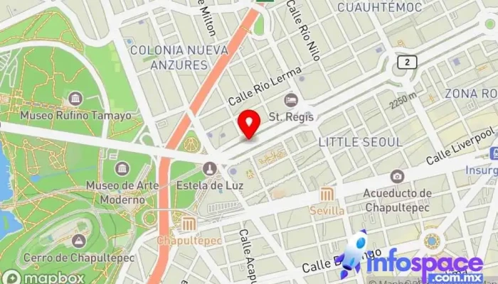 mapa de Chapultepec Bus stop en Ciudad de México