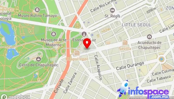 mapa de Chapultepec Bus stop en Ciudad de México