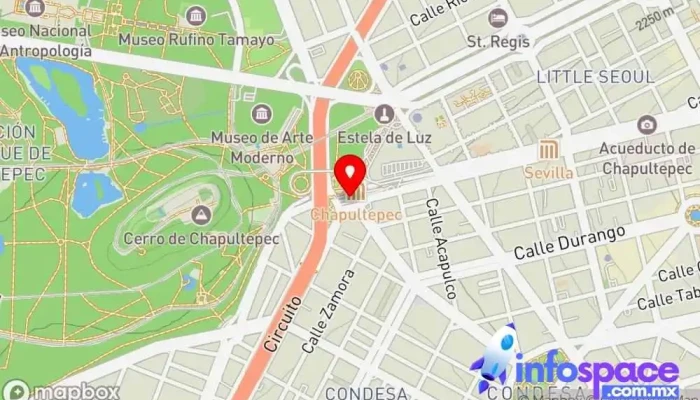 mapa de Chapultepec Bus stop en Ciudad de México