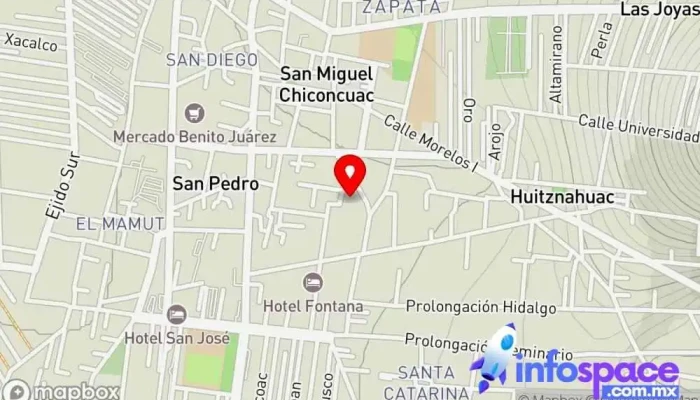 mapa de Chiconcuac  en Chiconcuac de Juárez