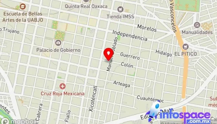 mapa de Chocolatería Texier Tienda de productos de chocolate en Oaxaca de Juárez