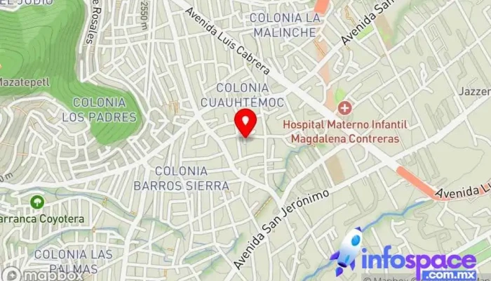 mapa de CIA, CONSULTORIA EN INFORMATICA ADMINISTRATIVA SA DE CV,CIANET S.A. DE C.V.  en La Magdalena Contreras, Ciudad de México