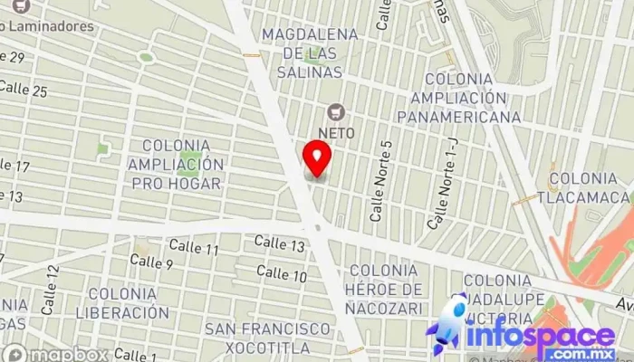 mapa de Cibernet APPS de México S.A. de C.V. Empresa de software, Consultora informática en Gustavo A. Madero, Ciudad de México