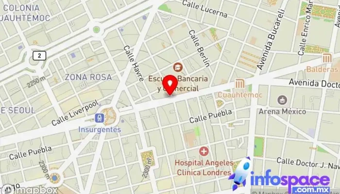 mapa de CIIME Consultoría Integral en Informática de México S.A. de C.V. Soporte y servicios informáticos en Cuauhtémoc, Ciudad de México