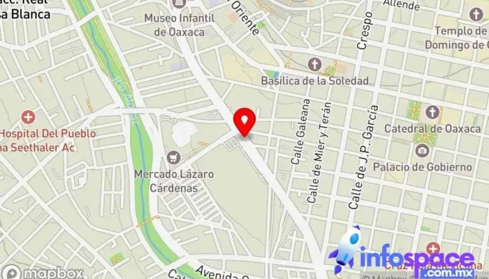 mapa de Citybus Central de abasto Servicio de transporte en Oaxaca de Juárez