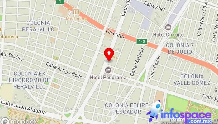mapa de Comercializadora y Desarrollo de Sistemas Informáticos S.A. de C.V. Soporte y servicios informáticos en Cuauhtémoc, Ciudad de México