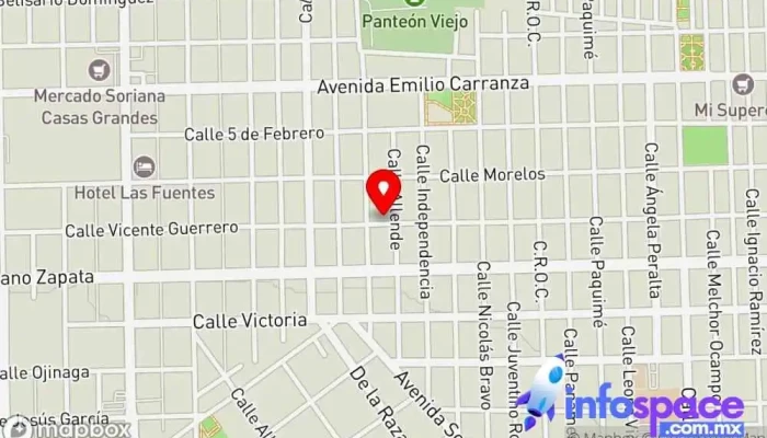 mapa de Comerciantes en Pequeño, Servicios Asesor fiscal en Nuevo Casas Grandes