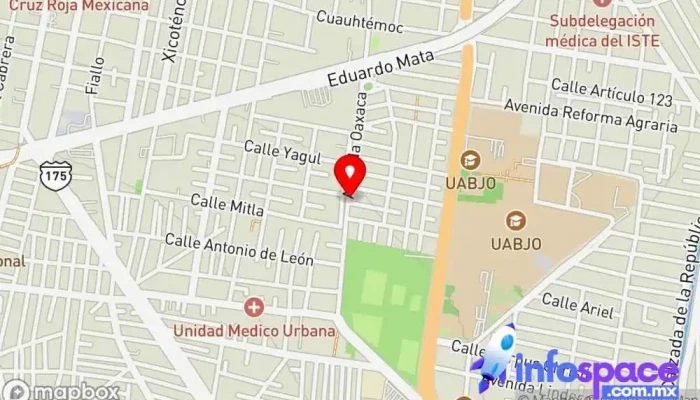 mapa de CONSULTORIA CS 409 Oficina de la Administración en Oaxaca de Juárez