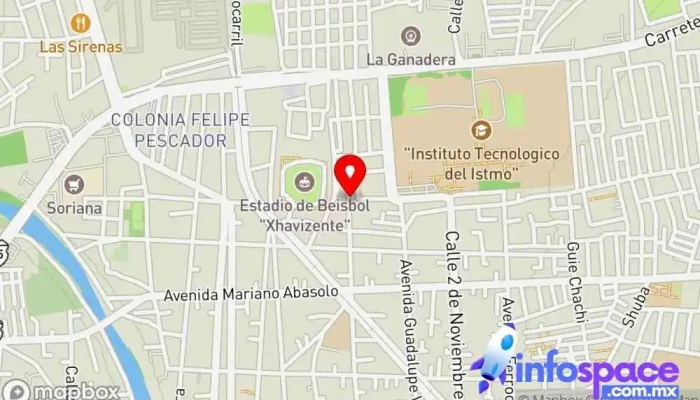 mapa de CONSULTORIA DE SERVICIOS AGROPECUARIOS, FORESTALES, ACUICOLA Y PESQUERO DEL ESTADO DE OAXACA Oficinas de empresa en Juchitán de Zaragoza