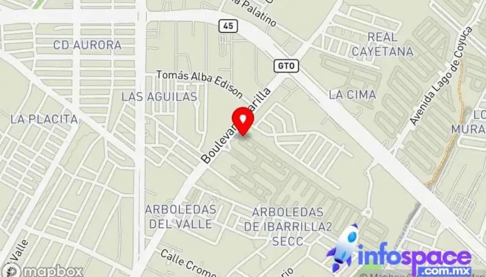 mapa de Consultoría e Investigación Ciagua S C Asesor, Consultora medioambiental, Consultor inmobiliario en León de los Aldama