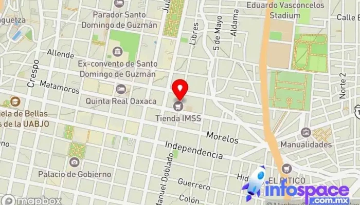 mapa de Consultoría Empresarial Grupo JG Consultora de administración empresarial en Oaxaca de Juárez