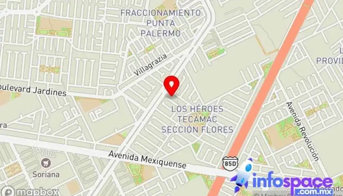mapa de Consultoría en Informática Servicio de informática, Tienda de accesorios informáticos, Servicio de seguridad informática, Escuela, Tienda de ordenadores de segunda mano en Ojo de Agua